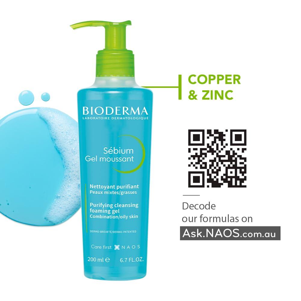 image:imageBioderma Face Cleanser Sbium Makeup Removing Cleanser Skin Purifying Face Wash for Combination to Oily Skin676 Fl Oz Pack of 1