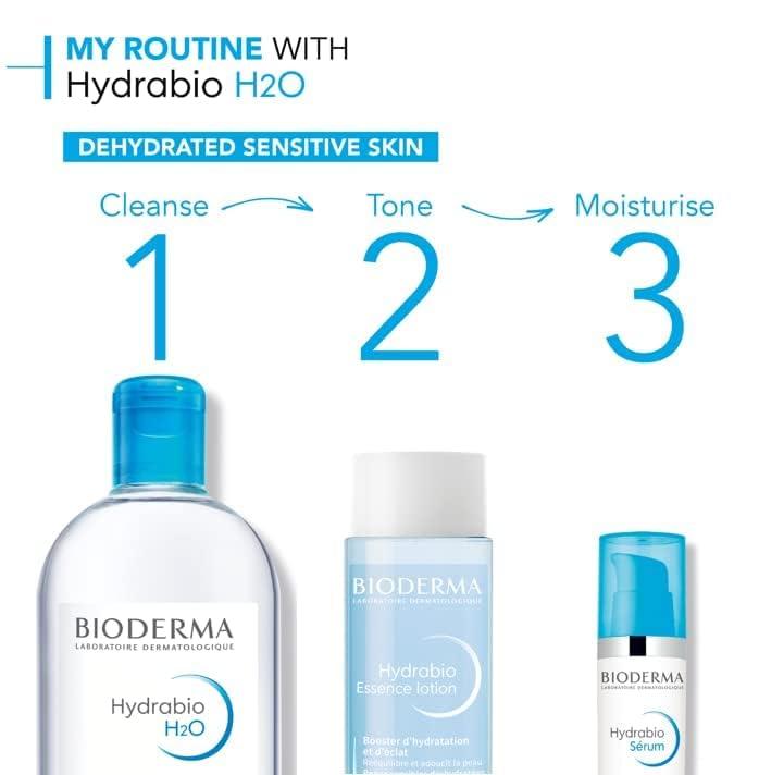 image:imageBioderma Hydrabio H2O Micellar Water Face Cleanser and Makeup Remover Micellar Cleansing Water for Dehydrated Sensitive Skin1691 Fl Oz Pack of 1