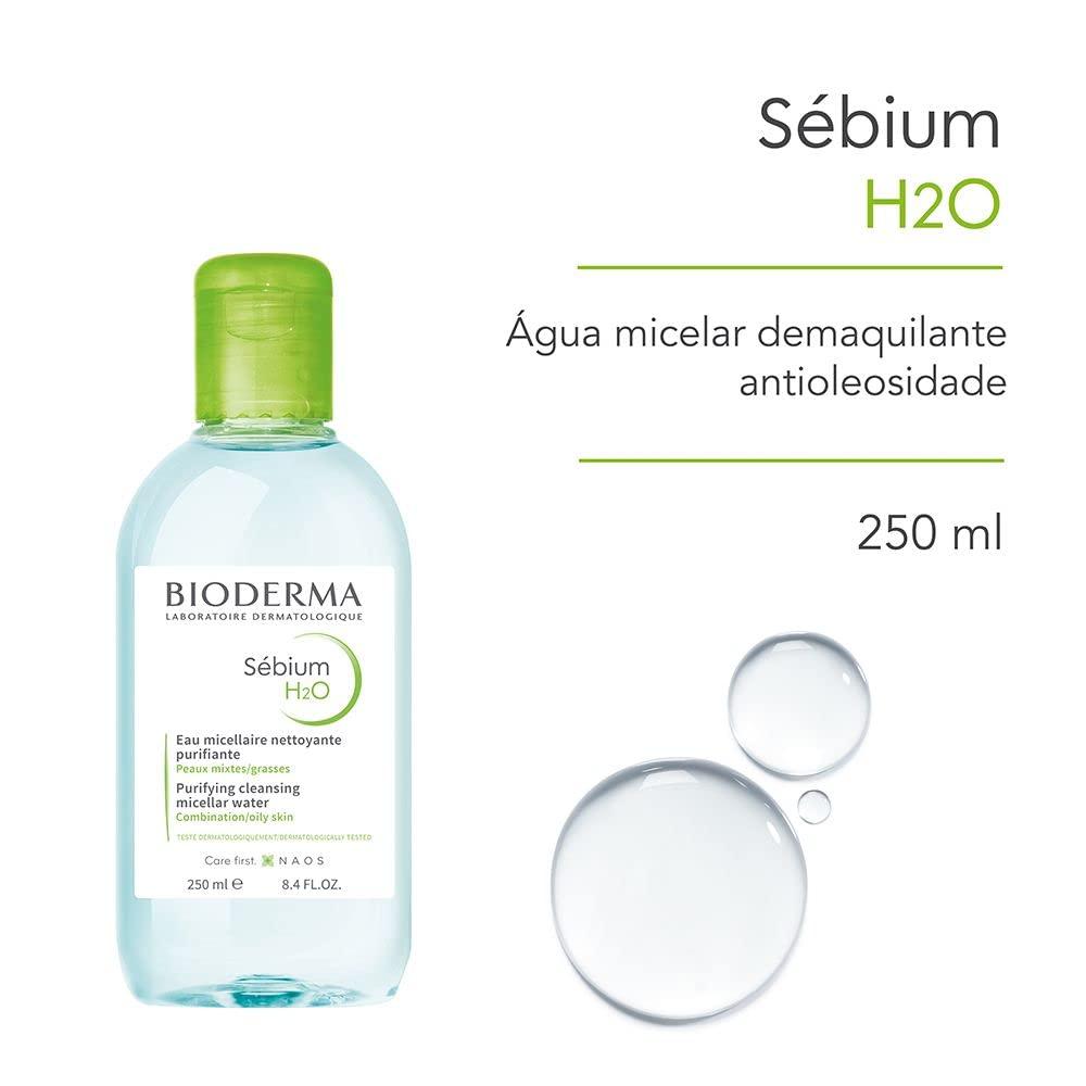 image:imageBioderma Sbium H2O Micellar Water Facial Cleanser and Makeup Remover Face Cleanser for Combination to Oily SkinWithout Pump