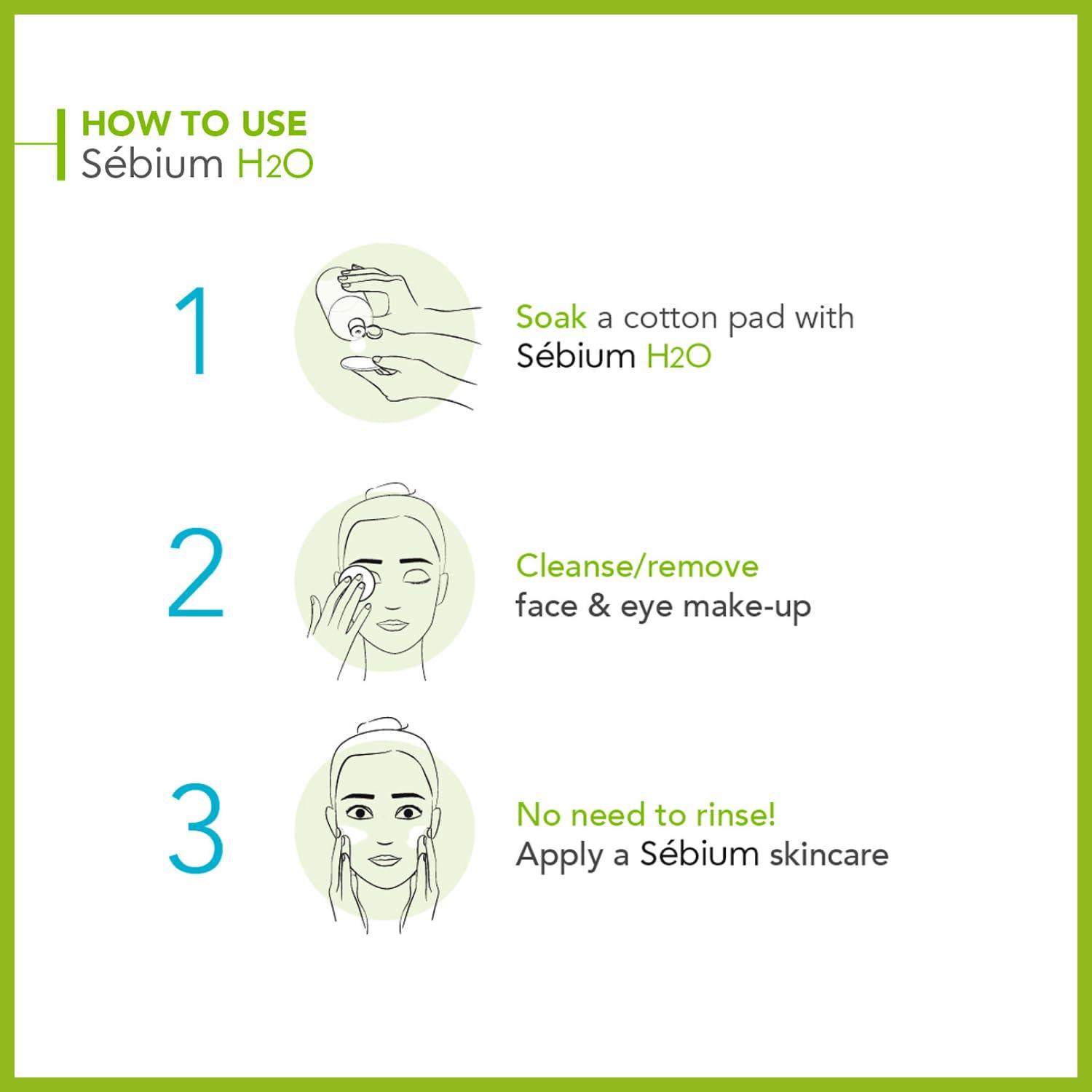 image:imageBioderma Sbium H2O Micellar Water Facial Cleanser and Makeup Remover Face Cleanser for Combination to Oily SkinWithout Pump