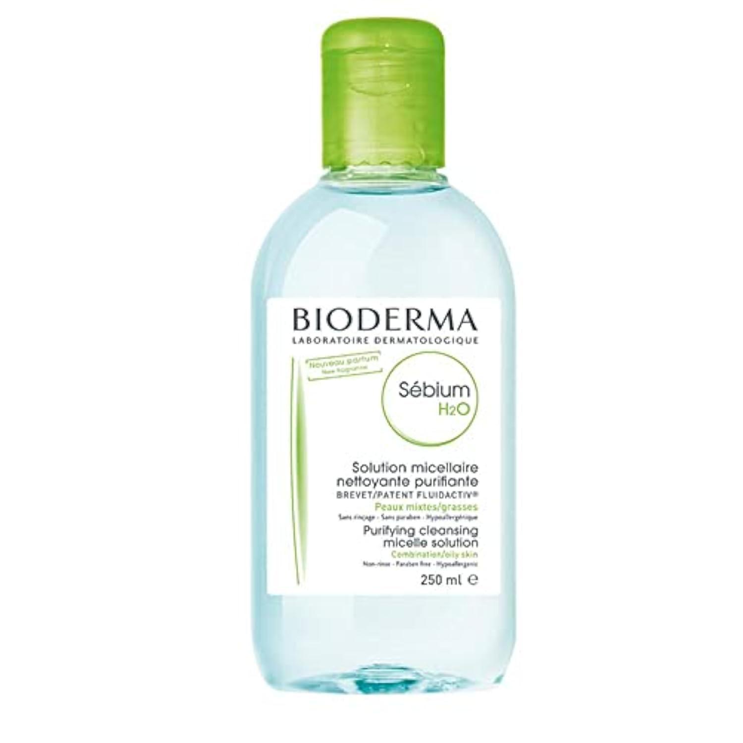 image:imageBioderma Sbium H2O Micellar Water Facial Cleanser and Makeup Remover Face Cleanser for Combination to Oily SkinWithout Pump