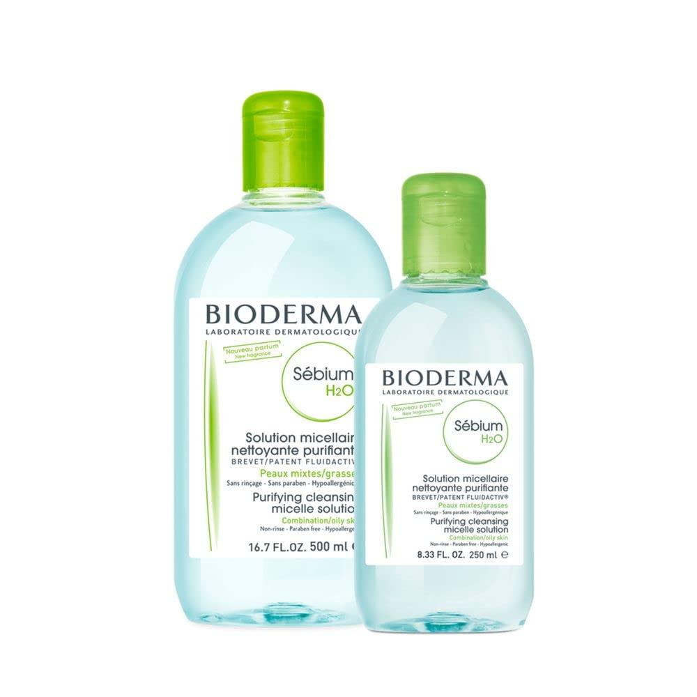 image:imageBioderma Sbium H2O Micellar Water Facial Cleanser and Makeup Remover Face Cleanser for Combination to Oily SkinWithout Pump