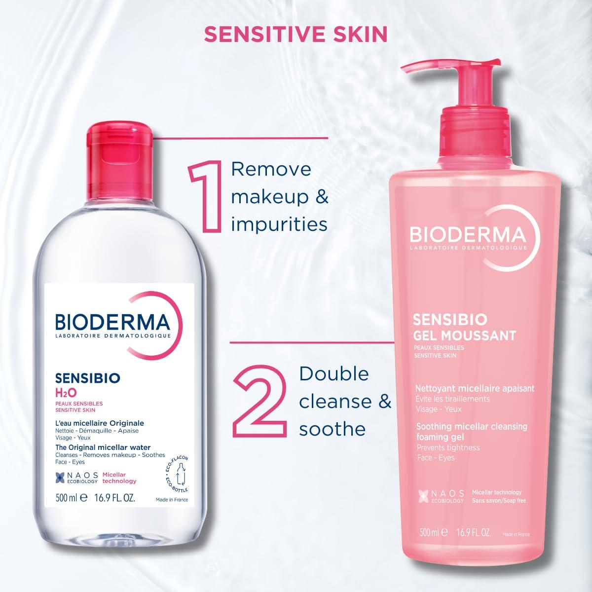 image:imageBioderma Sensibio H2O Micellar Water Makeup Remover Cleanser Face Cleanser for Sensitive Skin84 Fl Oz Pack of 1