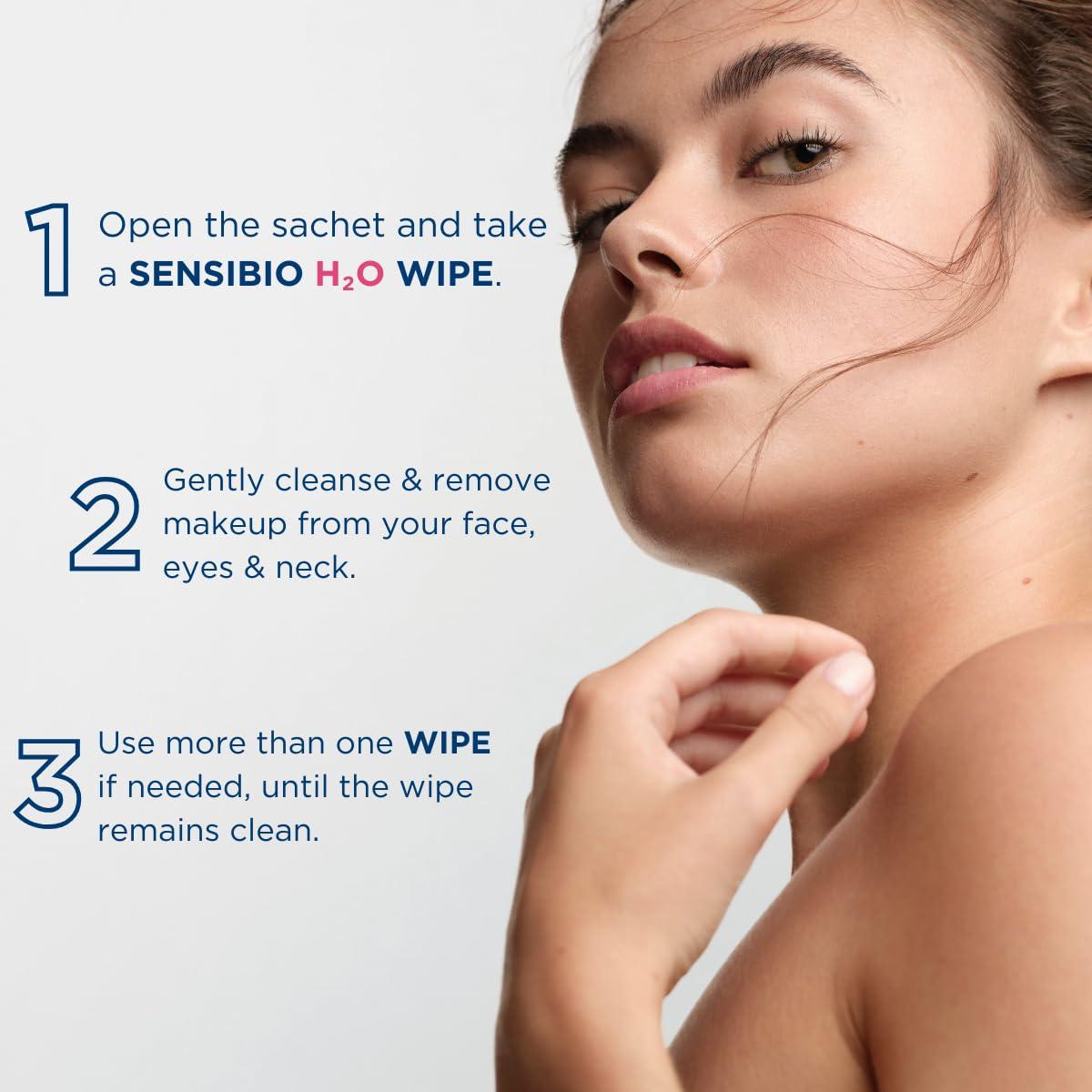 image:imageBioderma Sensibio H2O Wipes Cleansing and Makeup Removing Skin Soothing for Sensitive Skin 25 WipesUnscented