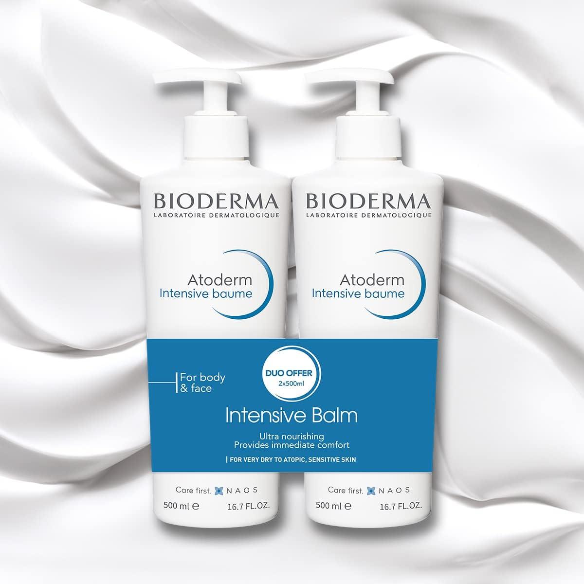 image:imageBioderma Atoderm Intensive Balm Hydrating Balm for Dry to Atopic Sensitive Skin Face amp Body Moisturizer with Ultra Soothing AntiItching Formula FragranceFree NonGreasy amp NonSticky for Family169 Ounce Pack of 2