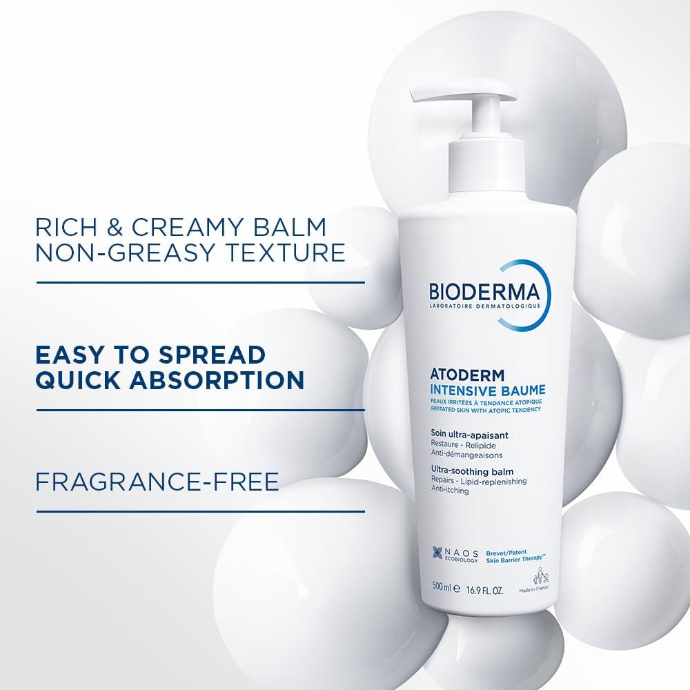 image:imageBioderma Atoderm Intensive Balm Hydrating Balm for Dry to Atopic Sensitive Skin Face amp Body Moisturizer with Ultra Soothing AntiItching Formula FragranceFree NonGreasy amp NonSticky for Family167 Fl Oz Pack of 1