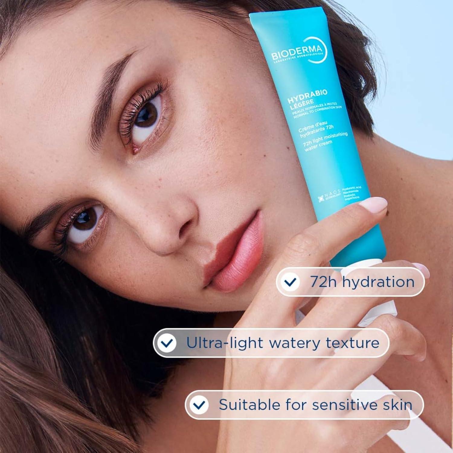 image:imageBioderma Hydrabio Face Cream Gel Cream Moisturizer Provides Radiance Lightweight Face Moisturizer for Normal to Combination Sensitive Skin 133 Fl Oz Pack of 1133 Fl Oz Pack of 1