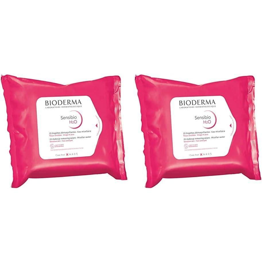 image:imageBioderma Sensibio H2O Wipes Cleansing and Makeup Removing Skin Soothing for Sensitive Skin 25 WipesUnscented