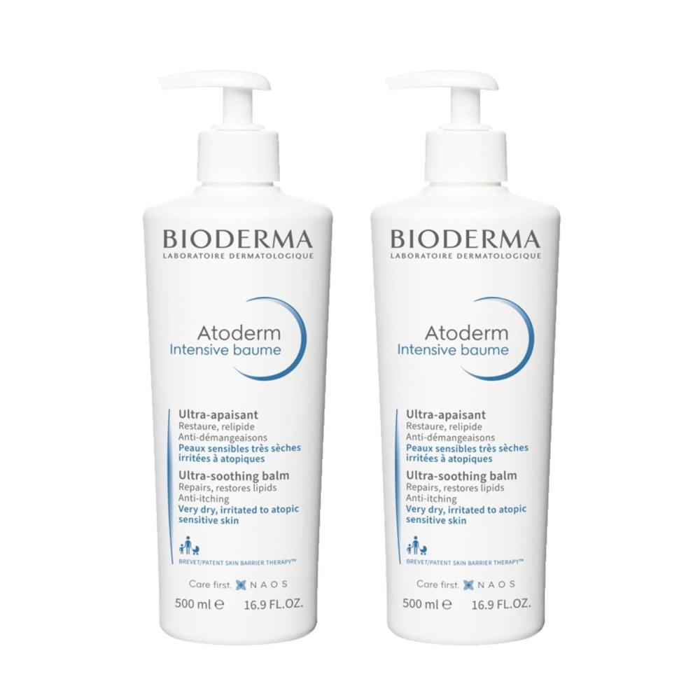 image:imageBioderma Atoderm Intensive Balm Hydrating Balm for Dry to Atopic Sensitive Skin Face amp Body Moisturizer with Ultra Soothing AntiItching Formula FragranceFree NonGreasy amp NonSticky for Family169 Ounce Pack of 2