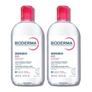 Bioderma – Sensibio – H2O Micellar Water – Makeup Remover Cleanser – Face Cleanser for Sensitive Skin(16.7 Fl Oz (Pack of 2))