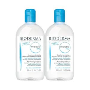 Bioderma Hydrabio DUO H2O Micellar Water Cleansing and Make-Up Removing for Dehydrated Sensitive Skin, 33.4 Fl Oz