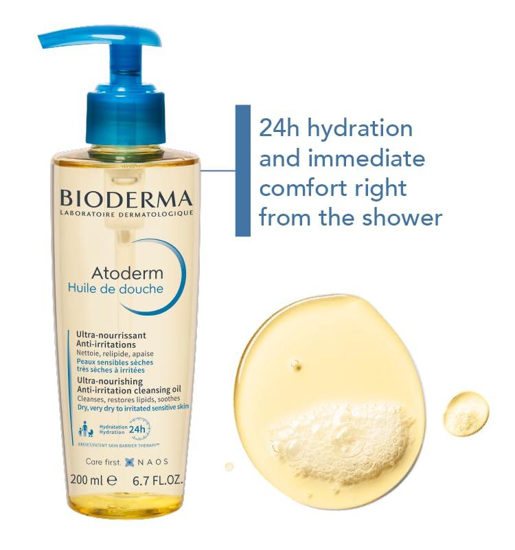 image:imageBioderma Atoderm Shower Oil Cleansing Oil For Face amp Body Nourishing Cleansing Oil For Dry to Atopic Sensitive Skin For Softer amp Smooth Skin For Your Whole Family67 Fl Oz Pack of 1
