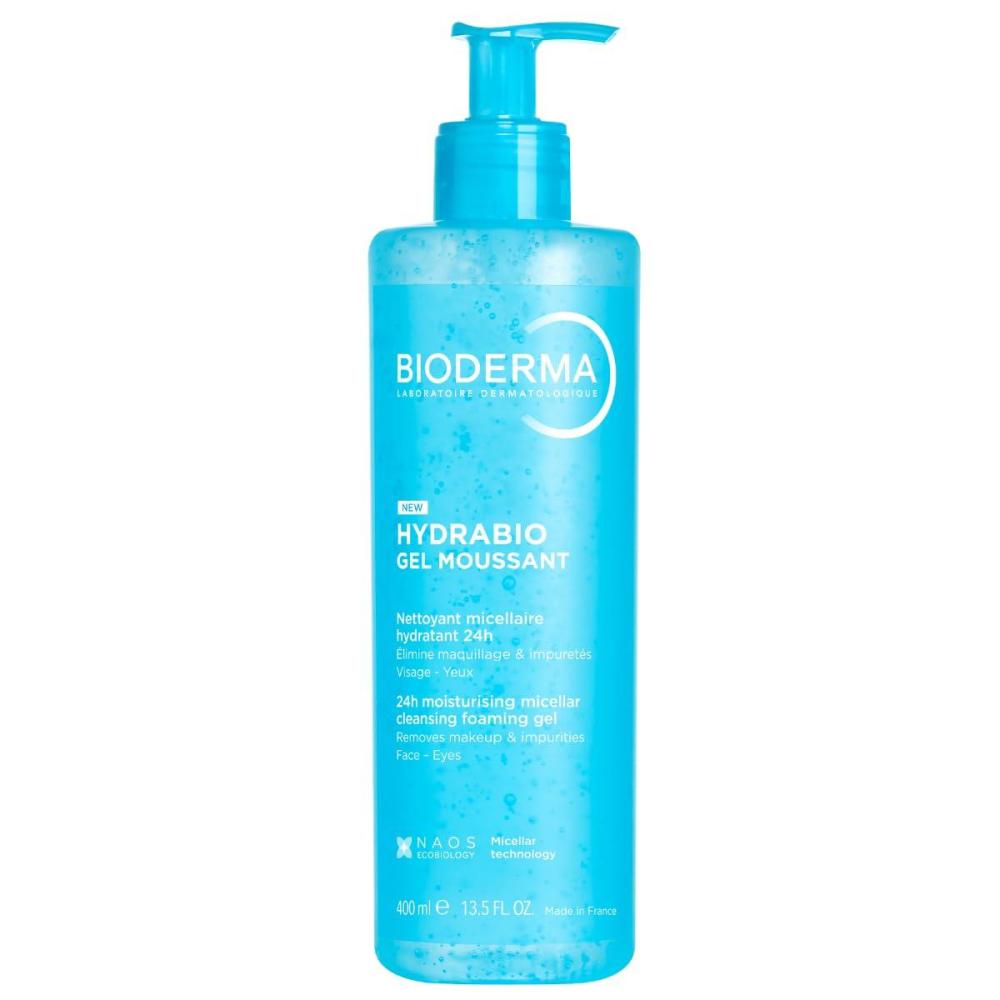image:imageBioderma Hydrabio Foaming Gel 3in1 Cleansing Makeup Removing and Hydrating Face Cleanser for Dehydrated Skin 135 FlOz