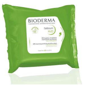 Bioderma – Makeup Remover – Sébium H2O – Cleansing and Make-Up Removing – Cleansing Wipes for Combination to Oily Skin(25 Count (Pack of 1))