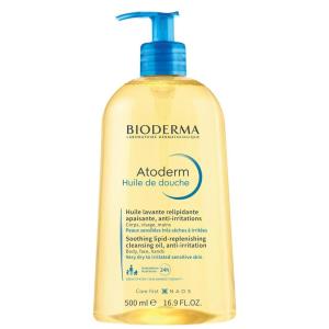 Bioderma Atoderm Shower Oil, Cleansing Oil For Face & Body, Nourishing Cleansing Oil For Dry to Atopic Sensitive Skin For Softer & Smooth Skin For Your Whole Family(16.9 Fl Oz (Pack of 1))