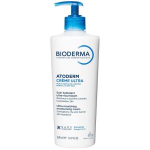 Bioderma Atoderm Ultra Cream Duo Pack, Hydrating Body Moisturizer for Normal to Dry Sensitive Skin 2×16.9 Fl Oz(16.9 Fl Oz (Pack of 1))